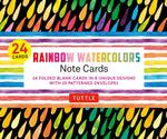 RAINBOW WATERCOLOUR 24 NOTE CARDS