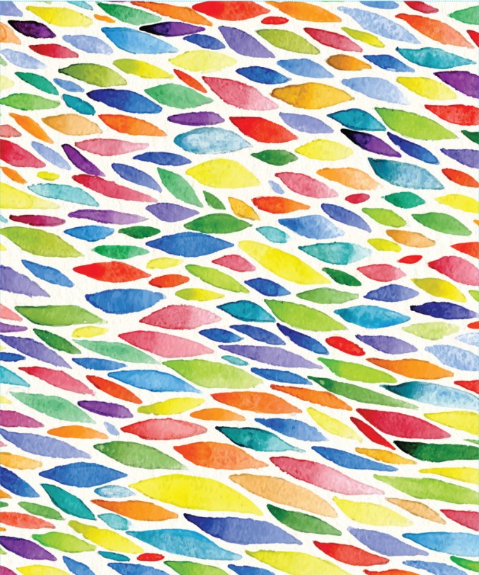 RAINBOW WATERCOLOUR 24 NOTE CARDS