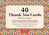 CHIYOGAMI 40 THANK YOU CARDS & ENVELOPES