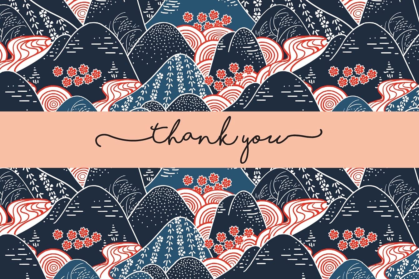 CHIYOGAMI 40 THANK YOU CARDS & ENVELOPES