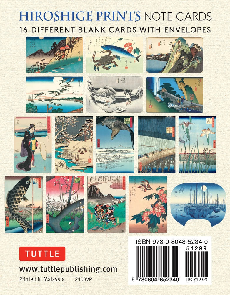 HIROSHIGE PRINTS: 16 NOTE CARDS