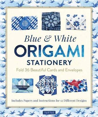 BLUE WHITE ORIGAMI STATIONERY KIT
