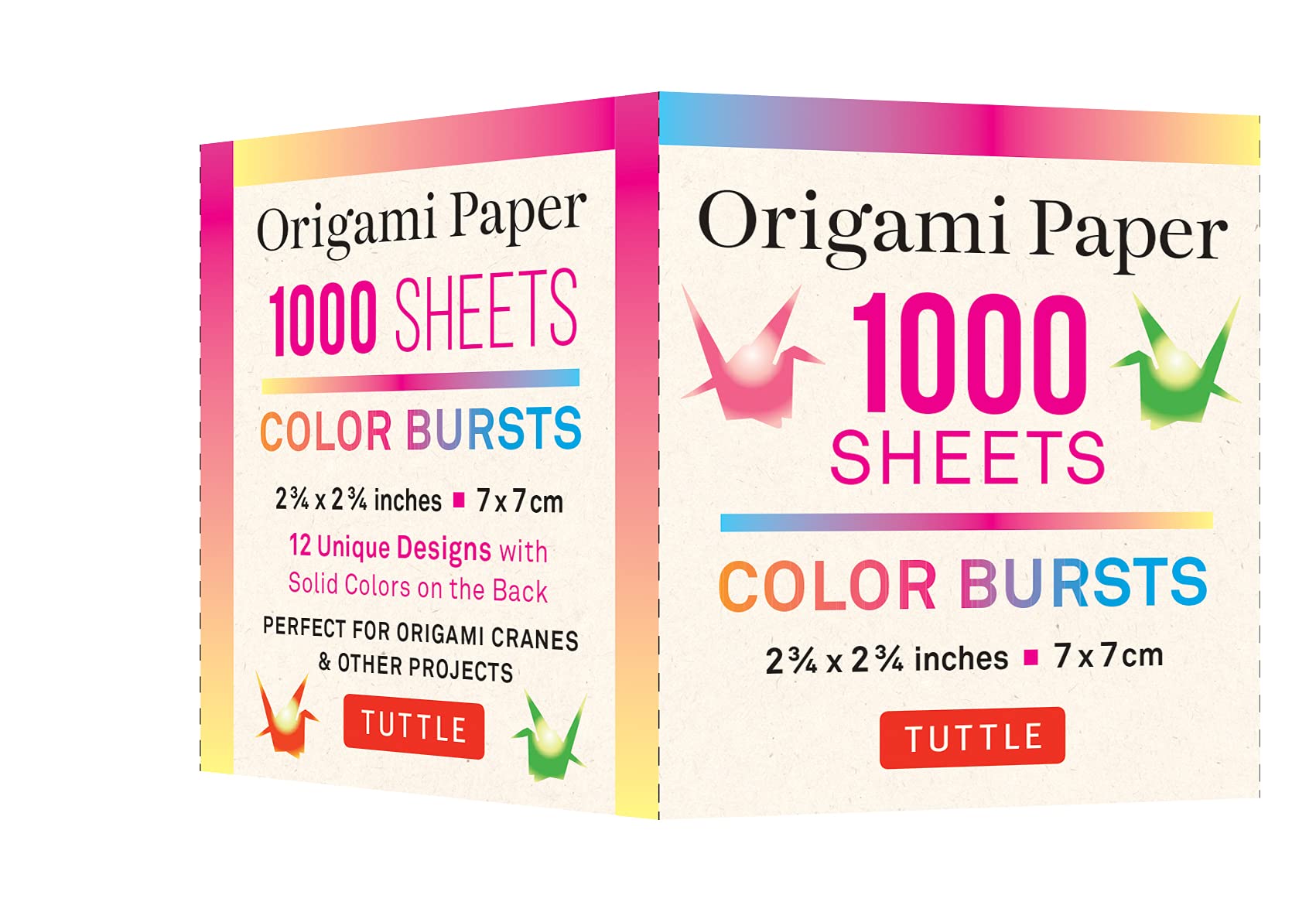 ORIGAMI PAPER COLOUR BURST 1000 SHEETS 7CM