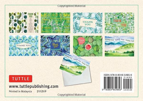 NATURE WATERCOLOUR 40 THANK YOU CARDS