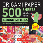 ORIGAMI PAPER 500 SHEETS KIMONO PATTERNS 10CM
