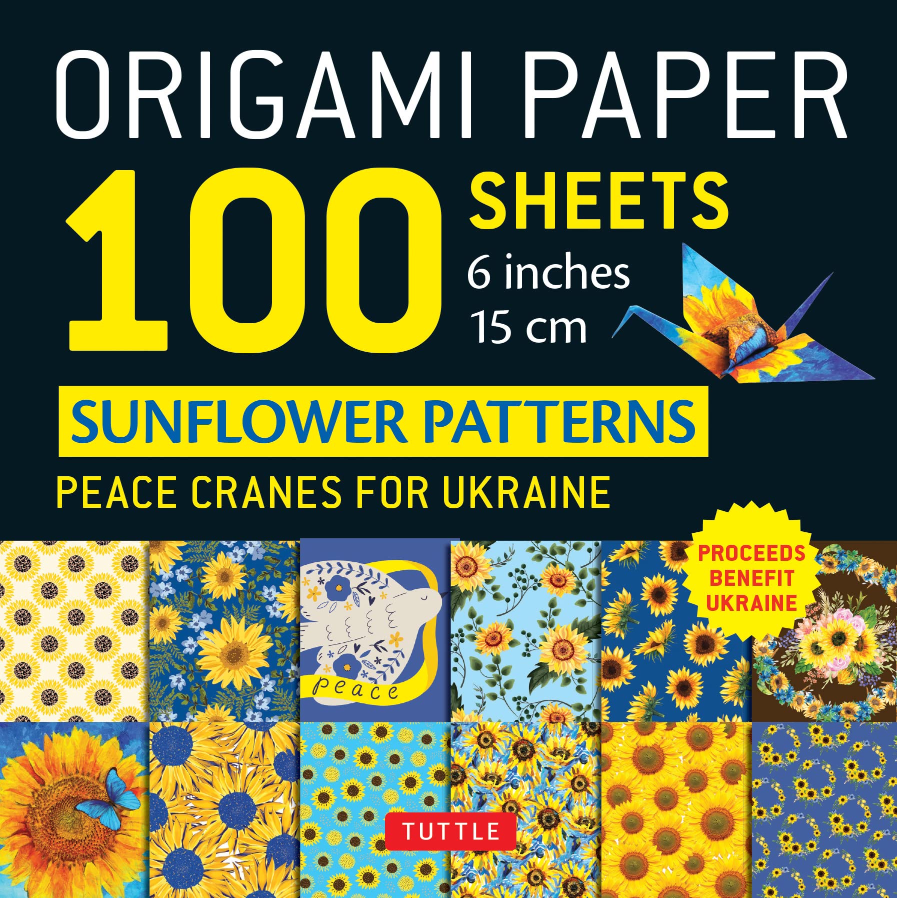 ORIGAMI PAPER SUNFLOWER PATTERNS 100 SHEETS