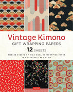VINTAGE KIMONO GIFT WRAPPING PAPER 12 SHEETS