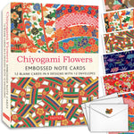 CHIYOGAMI FLOWERS EMBOSSED NOTE CARDS