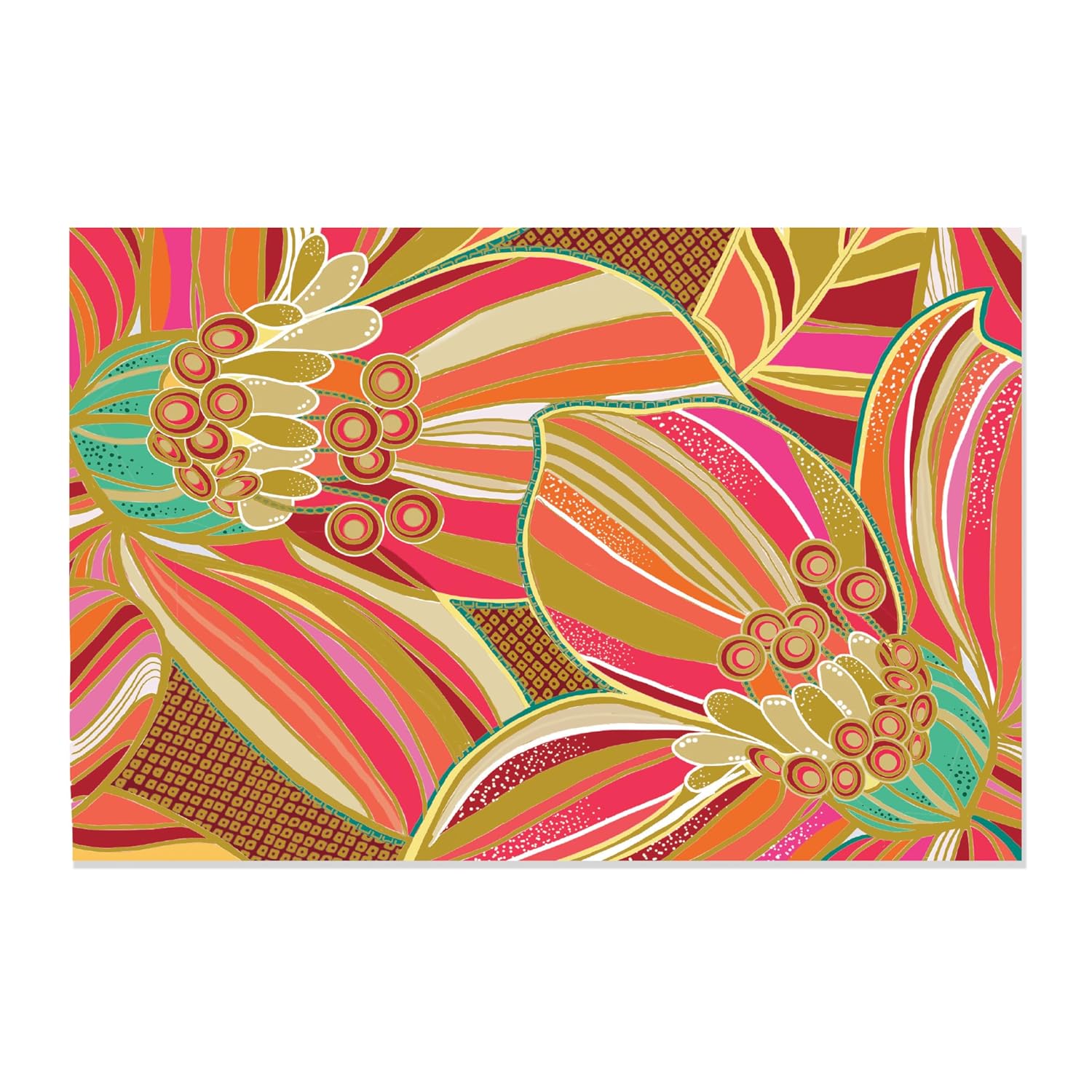BEAUTIFUL FLOWERS: 12 EMBOSSED NOTE CARDS