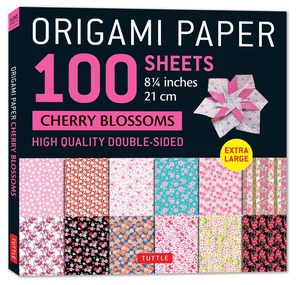 ORIGAMI PAPER CHERRY BLOSSOM 100 SHEETS 21CM