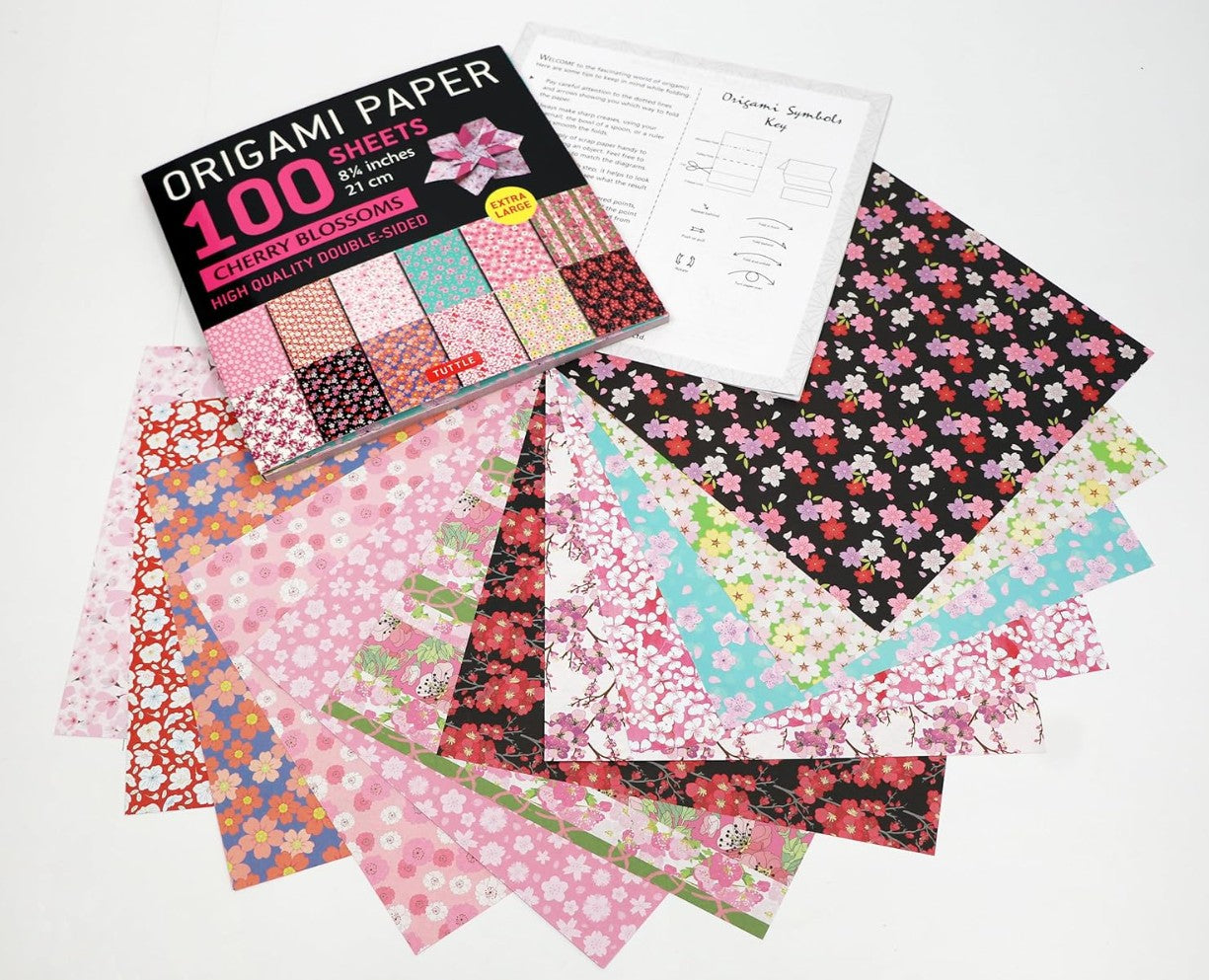 ORIGAMI PAPER CHERRY BLOSSOM 100 SHEETS 21CM