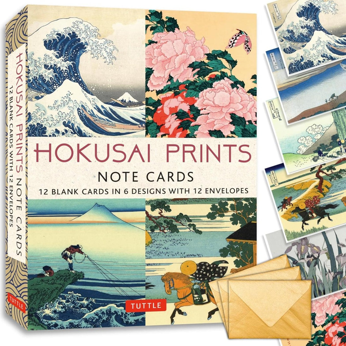 HOKUSAI PRINTS NOTE CARDS - 12 CARDS