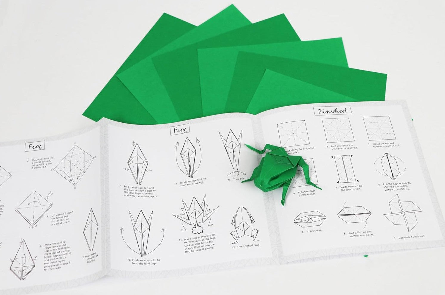 ORIGAMI PAPER FOREST GREEN 200 SHEETS 15CM