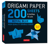 ORIGAMI PAPER ROYAL BLUE 200 SHEETS 15CM