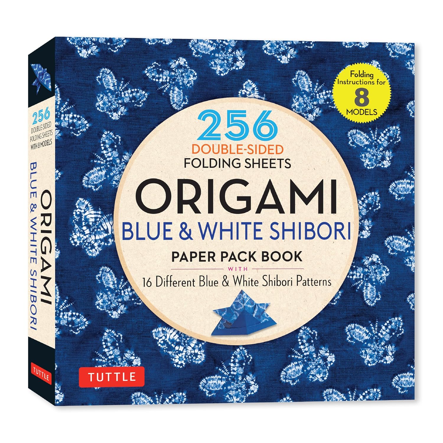 ORIGAMI BLUE AND WHITE SHIBORI PAPER PACK BOOK