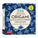 ORIGAMI BLUE AND WHITE SHIBORI PAPER PACK BOOK