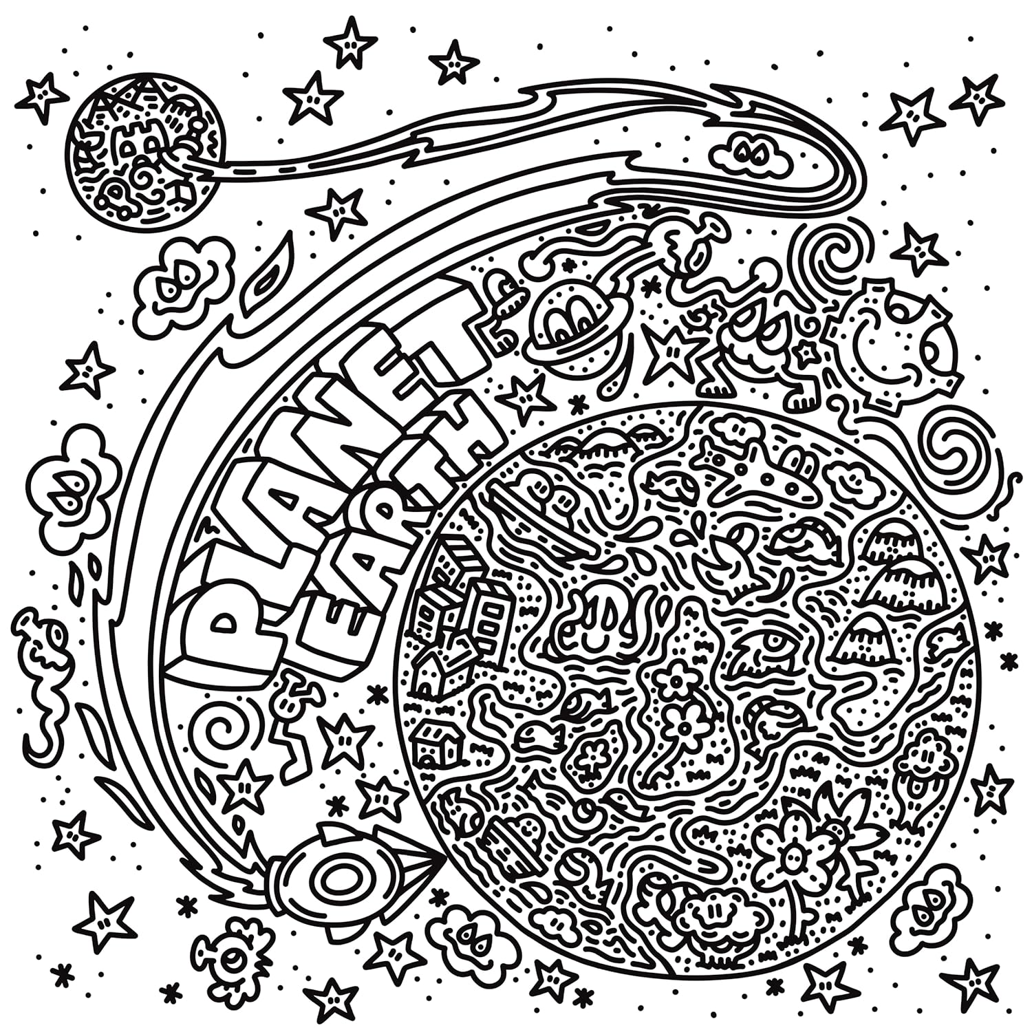 DOODLELAND COLOURING BOOK