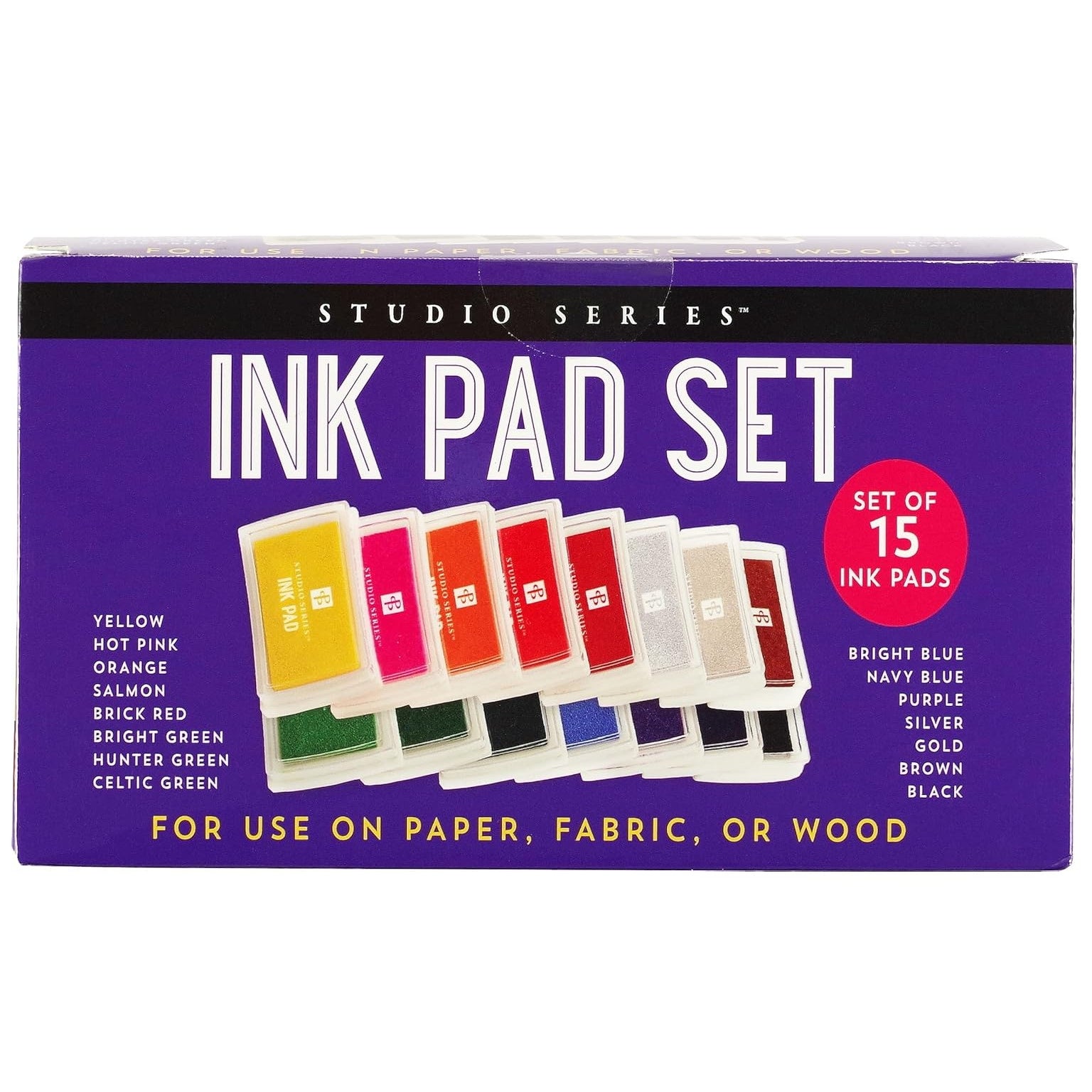 STUDIO SERIES INK PAD SET 15 COLORS