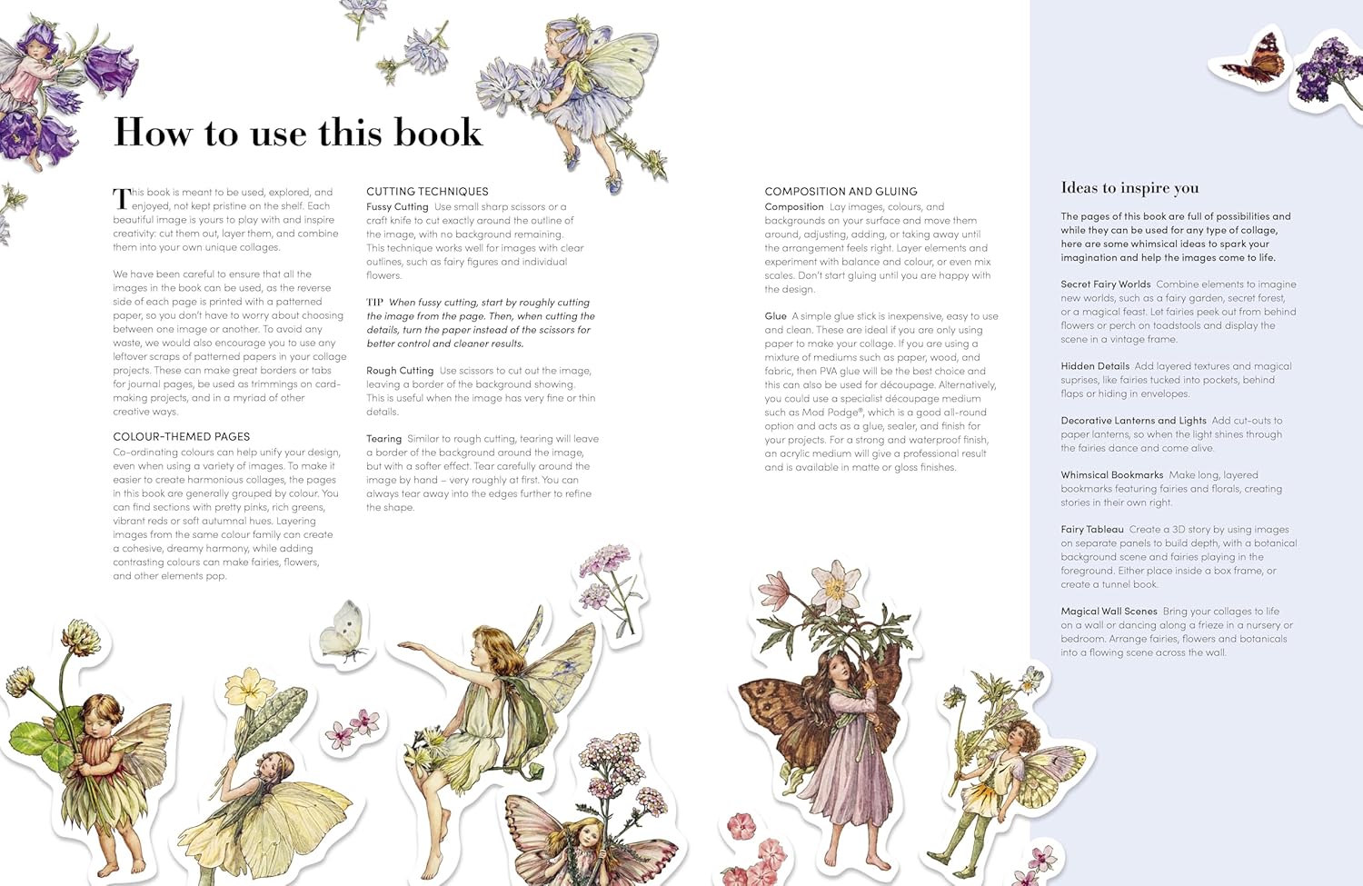 FLOWER FAIRIES TO CUT OUT AND COLLAGE