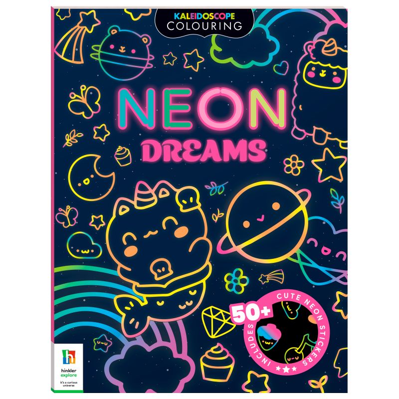 KALEIDOSCOPE STICKER COLOURING NEON DREAMS