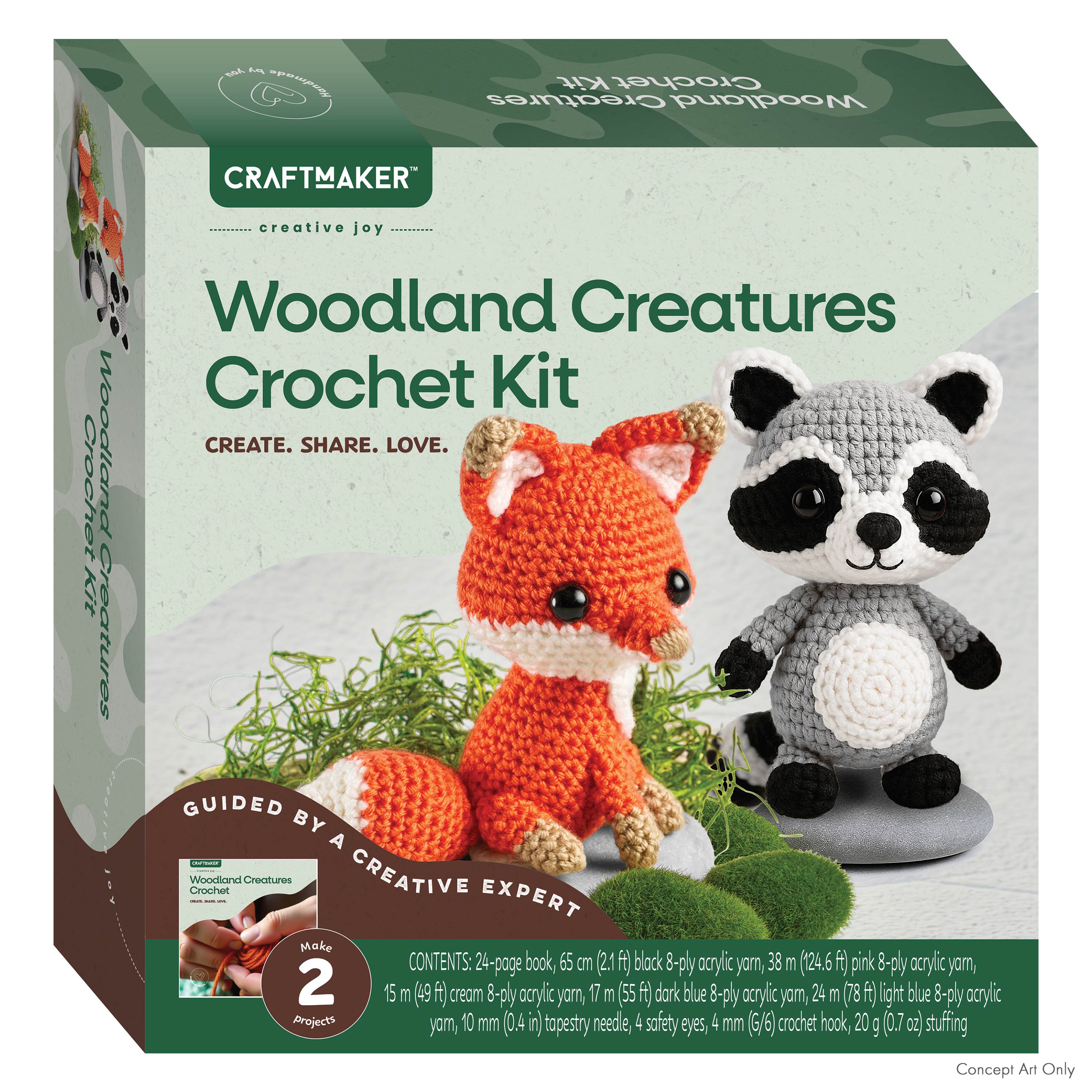 CRAFT MAKER WOODLAND CREATURES CROCHET KIT