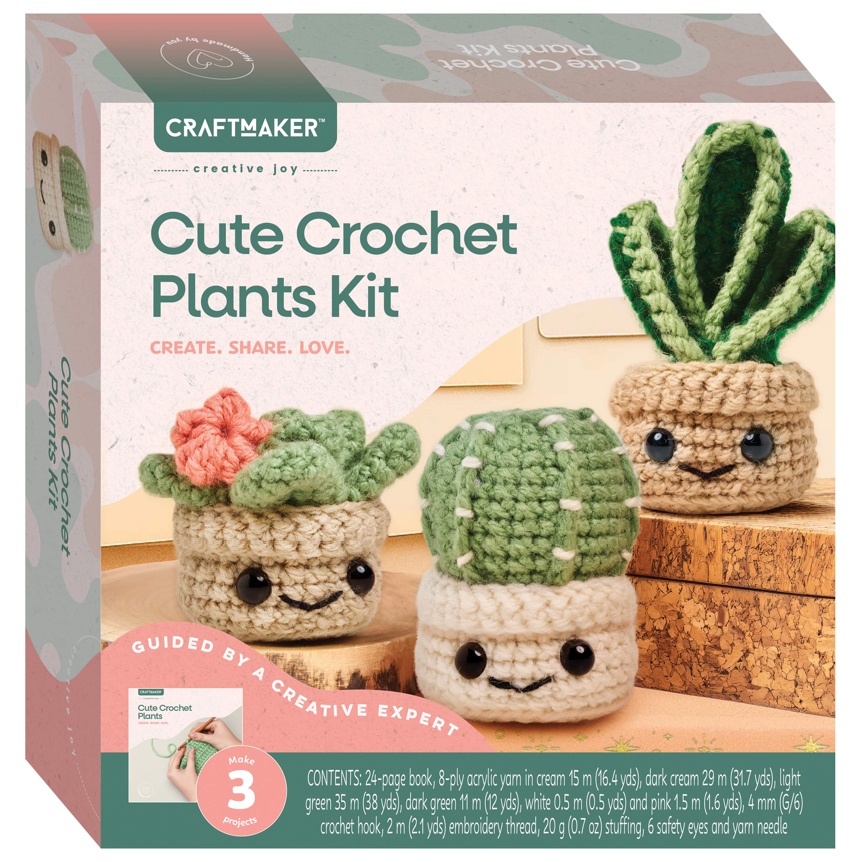 CRAFT MAKER CUTE CROCHET PLANTS KIT