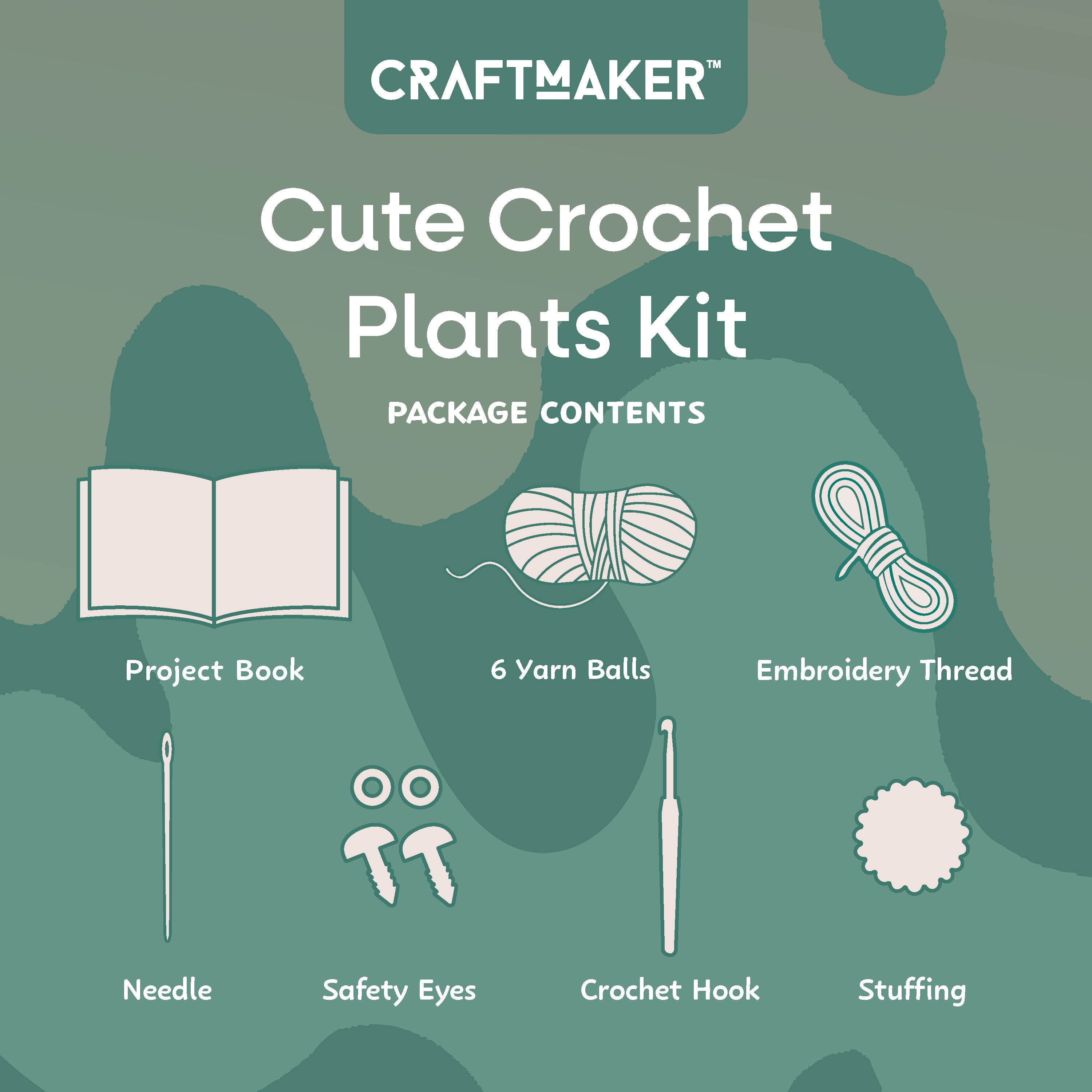 CRAFT MAKER CUTE CROCHET PLANTS KIT