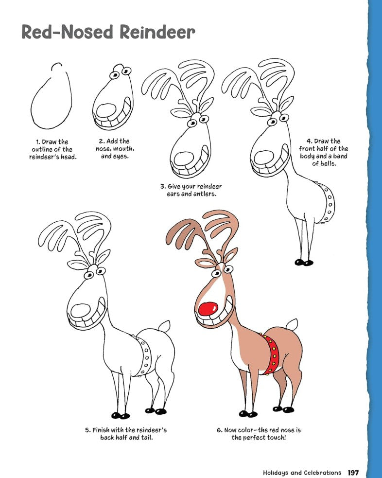 DRAWING CARTOONS STEP BY STEP 200 LESSONS