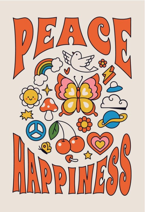 POSITIVE VIBES WALL COLLAGE KIT