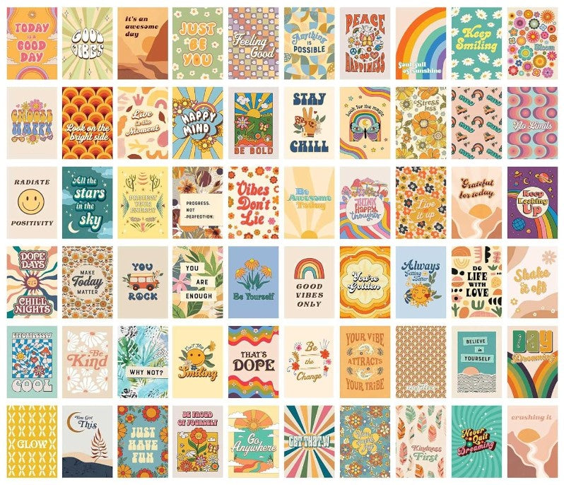 POSITIVE VIBES WALL COLLAGE KIT
