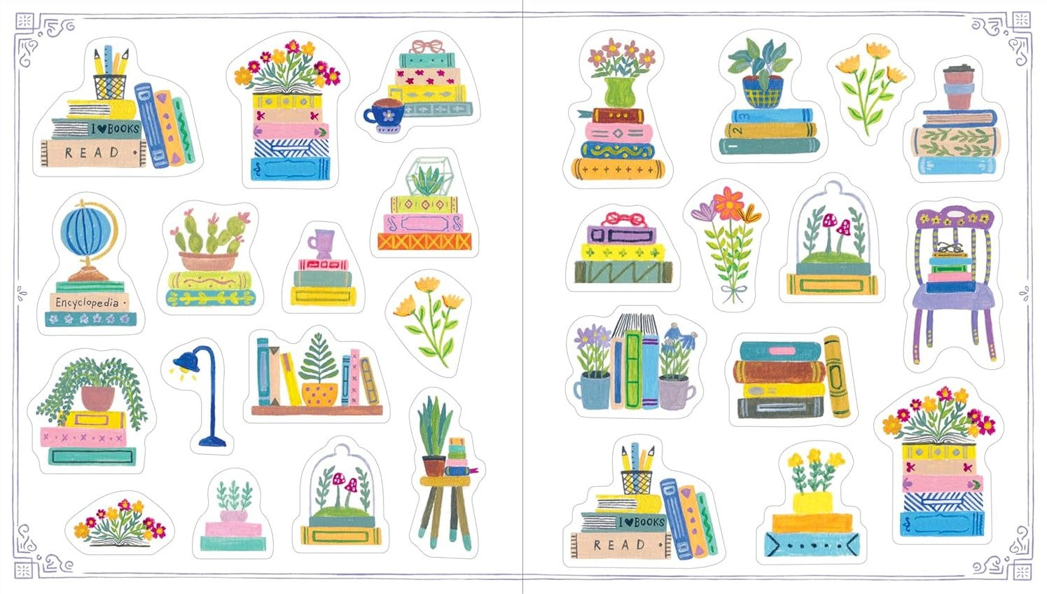 BOOK LOVERS STICKER BOOK