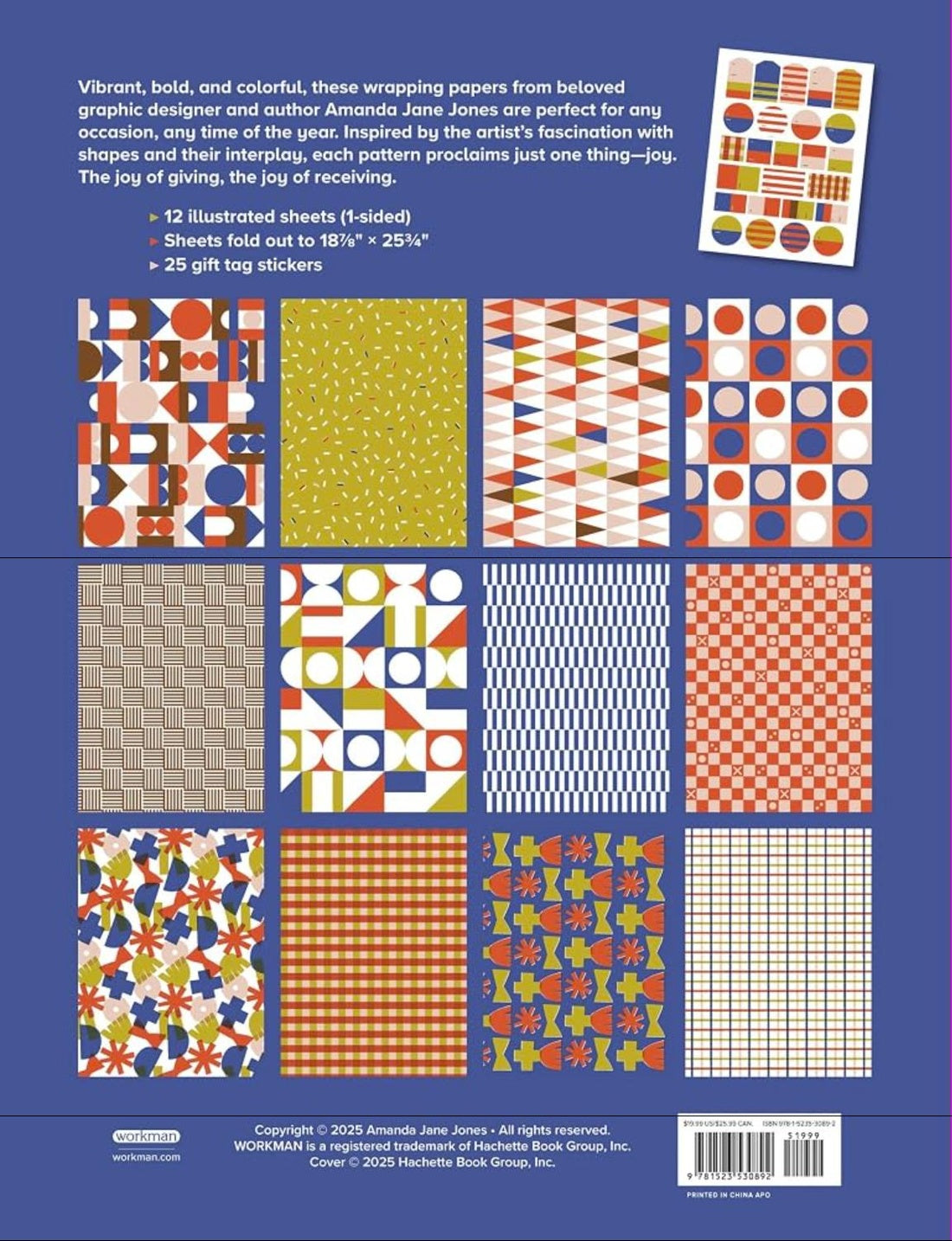 AMANDA JANE JONES WRAPPING PAPER: SHAPES AND PATTERNS