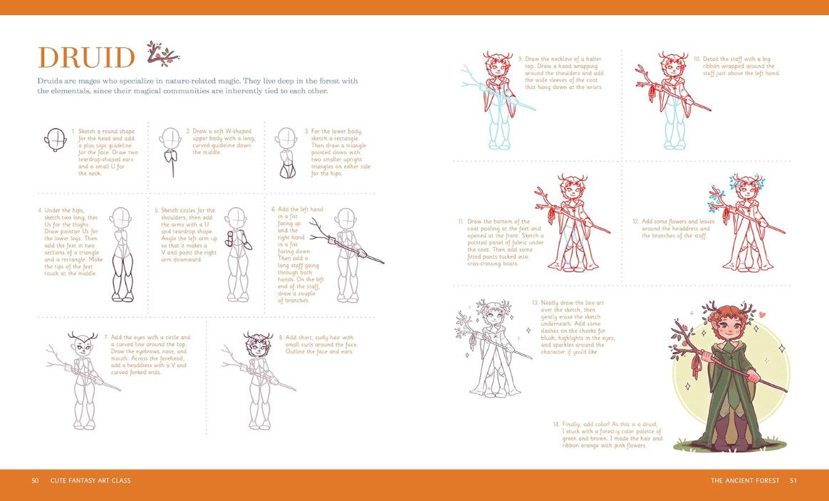 CUTE FANTASY ART CLASS ANIME BESTIES