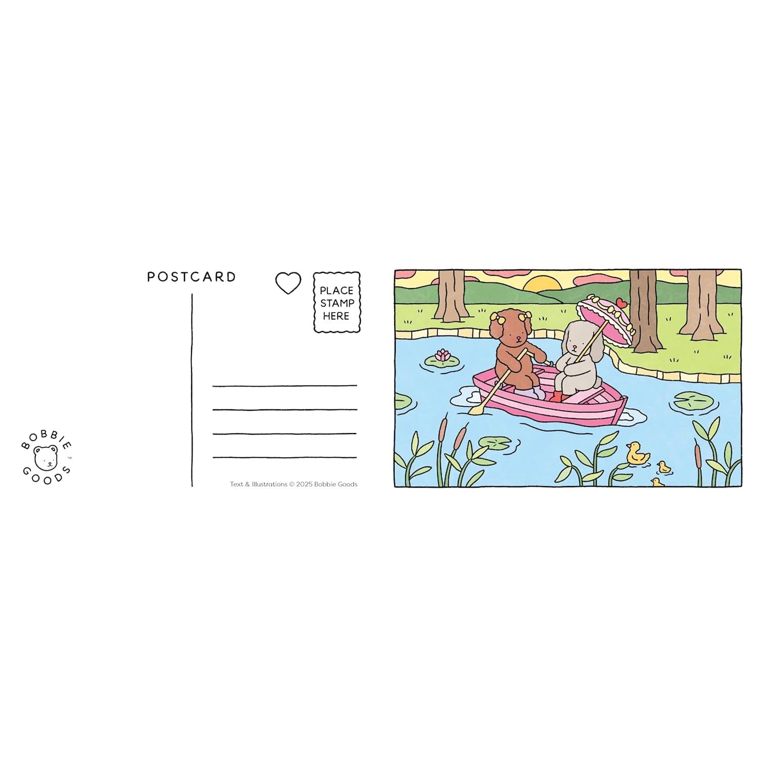 BOBBIE GOODS POSTCARDS COLOURING BOOK