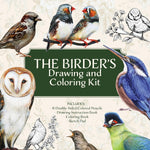 BIRDERS DRAWING AND COLOURING KIT