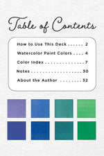 WATERCOLOR COLOR MIXING RECIPES: CARD DECK & COLOR MIXING GRID