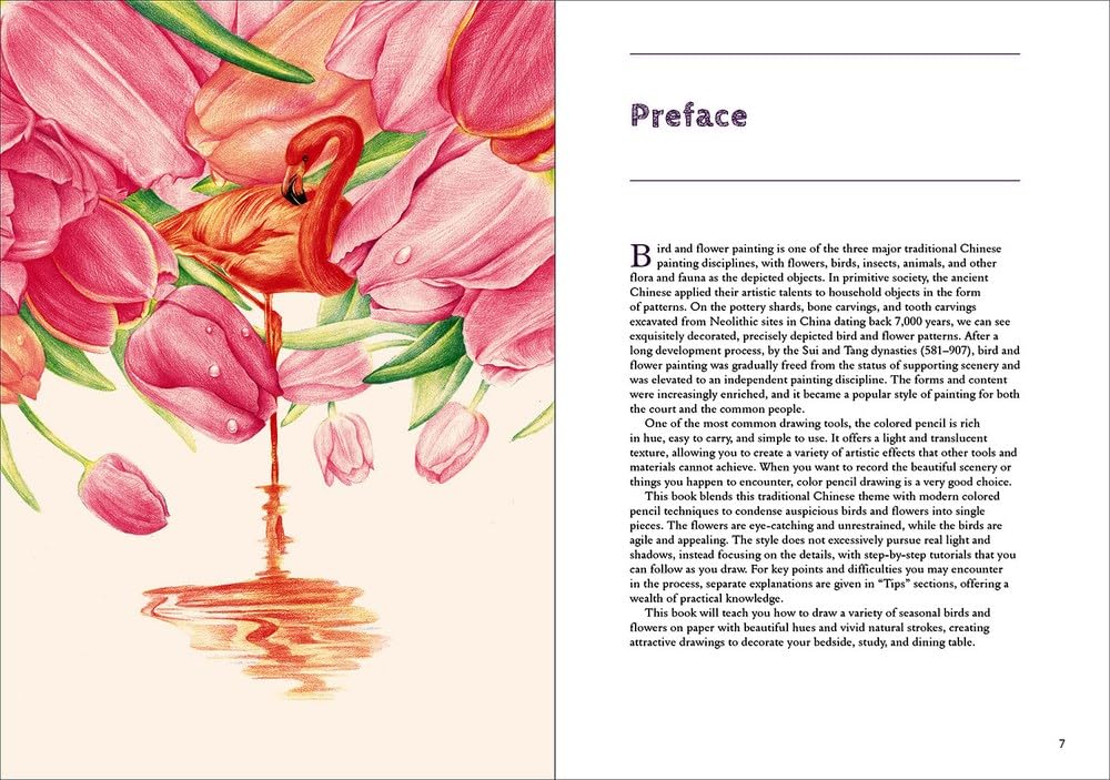 BIRDS AND FLOWERS IN COLORED PENCIL: STEP-BY-STEP TUTORIALS AND TECHNIQUES