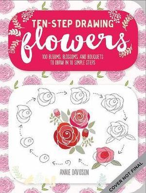 FLOWERS 10 STEPS DRAW 75 FLOWERS