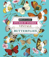 BRAIN GAMES - STICKER BY NUMBER - VINTAGE: BUTTERFLIES