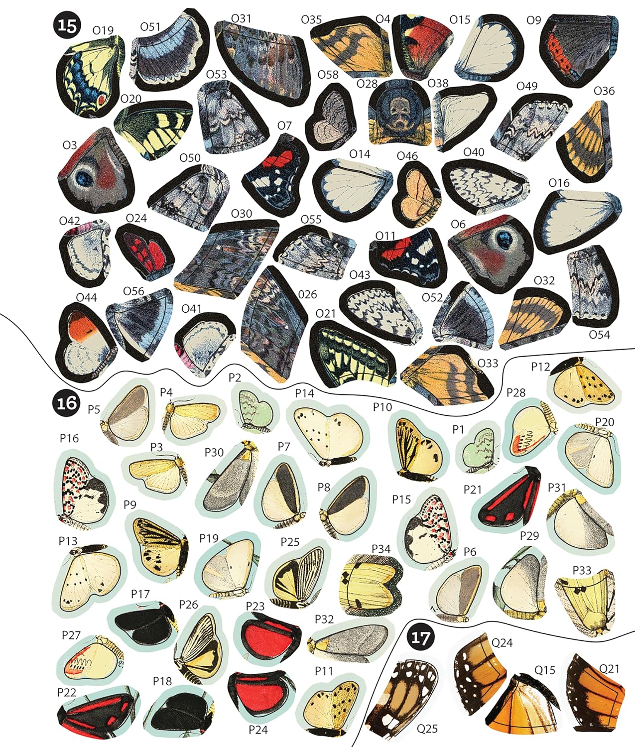 BRAIN GAMES - STICKER BY NUMBER - VINTAGE: BUTTERFLIES
