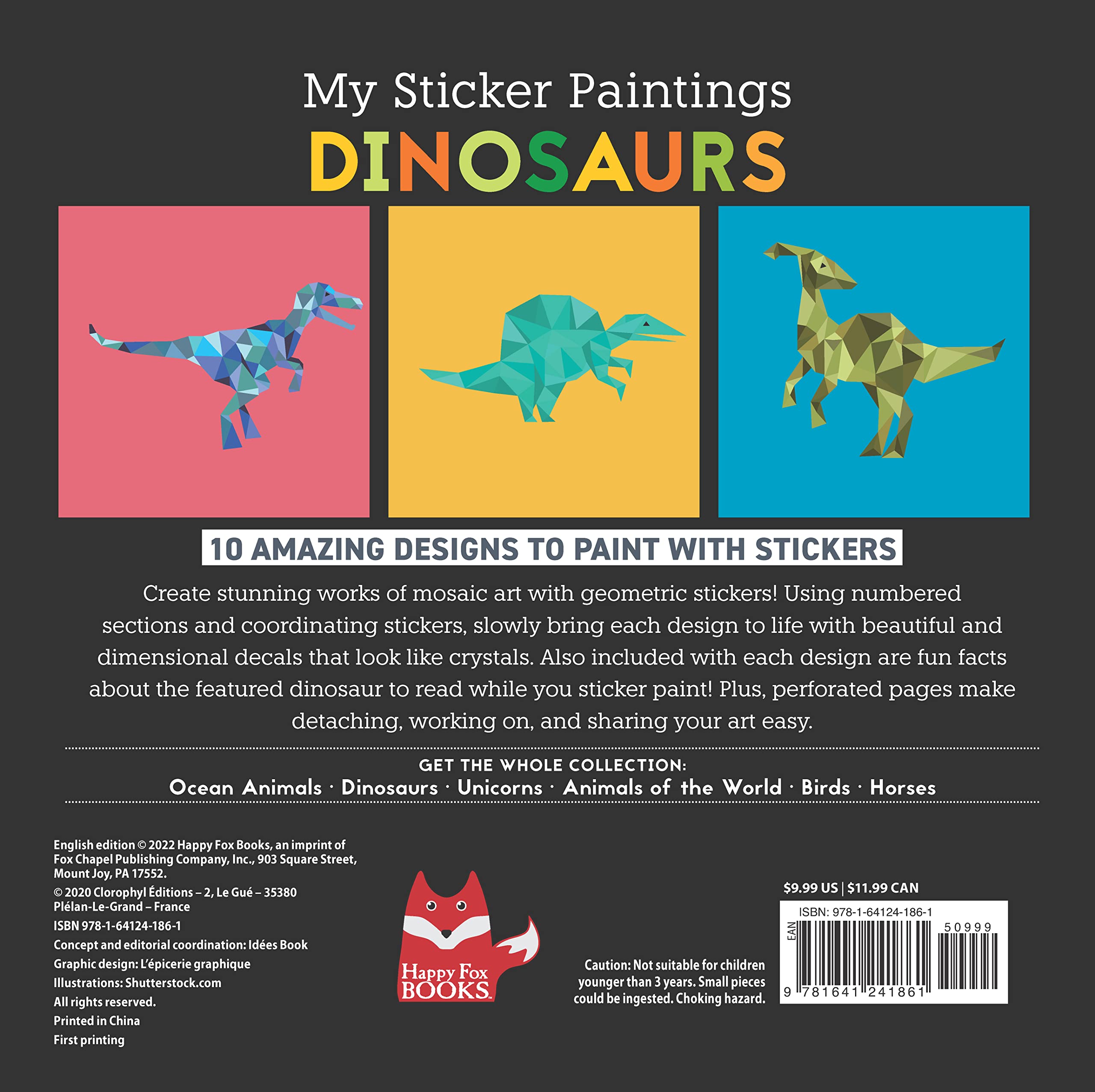 MY STICKER PAINTINGS DINOSAURS