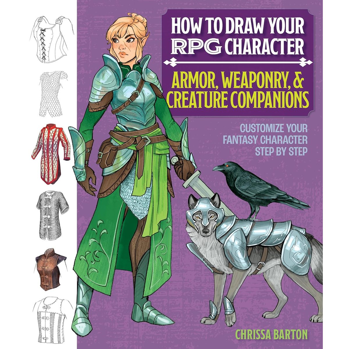 HOW TO DRAW RPG CHARACTERS ARMOUR WEAPONS CREATIVE CHARACTERS