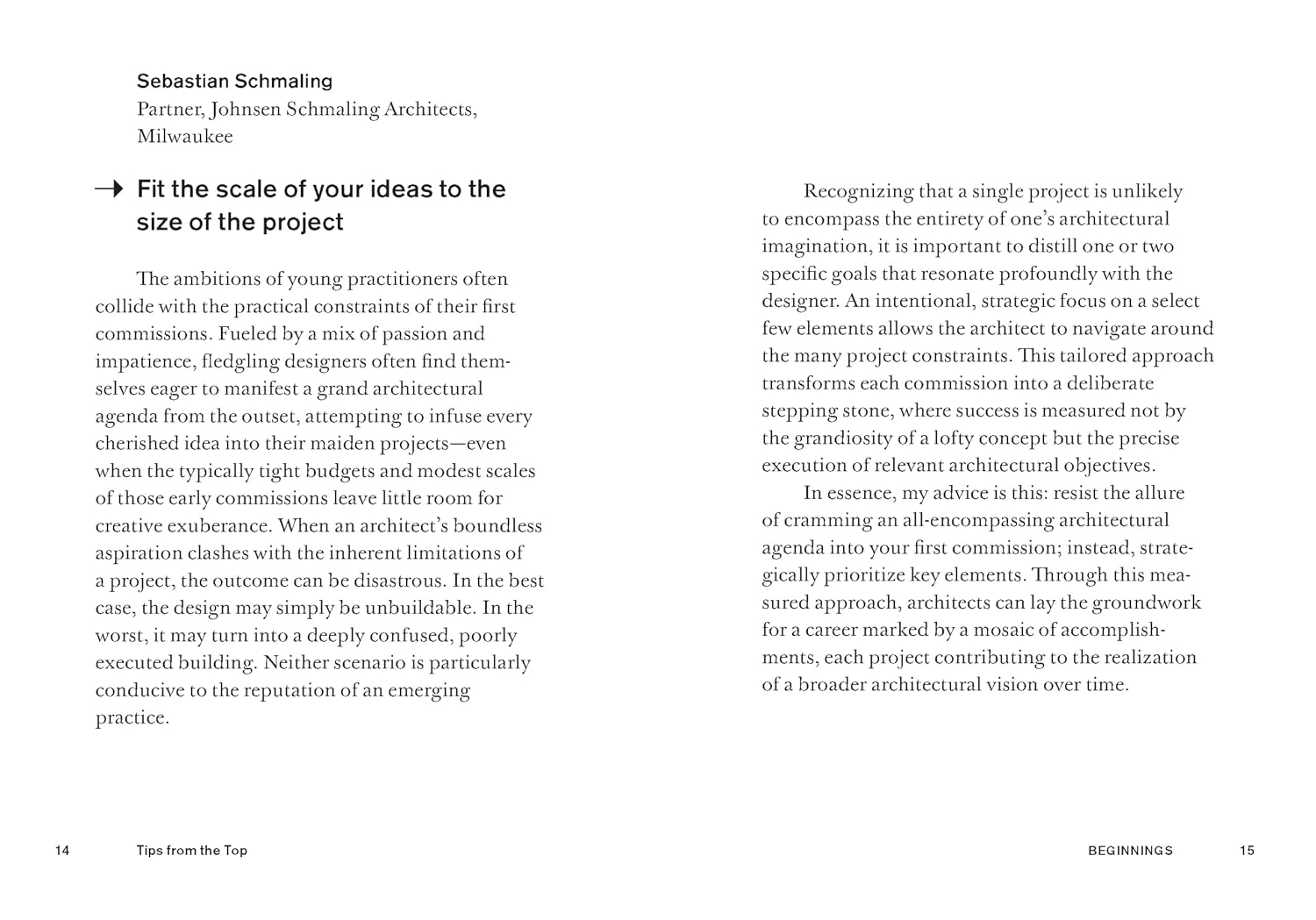 TIPS FROM THE TOP: ARCHITECTS SHARE THEIR ADVICE FOR SUCCESS