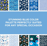 MARIMEKKO UNIKKO BLUE 20 NOTECARDS ENVELOPES