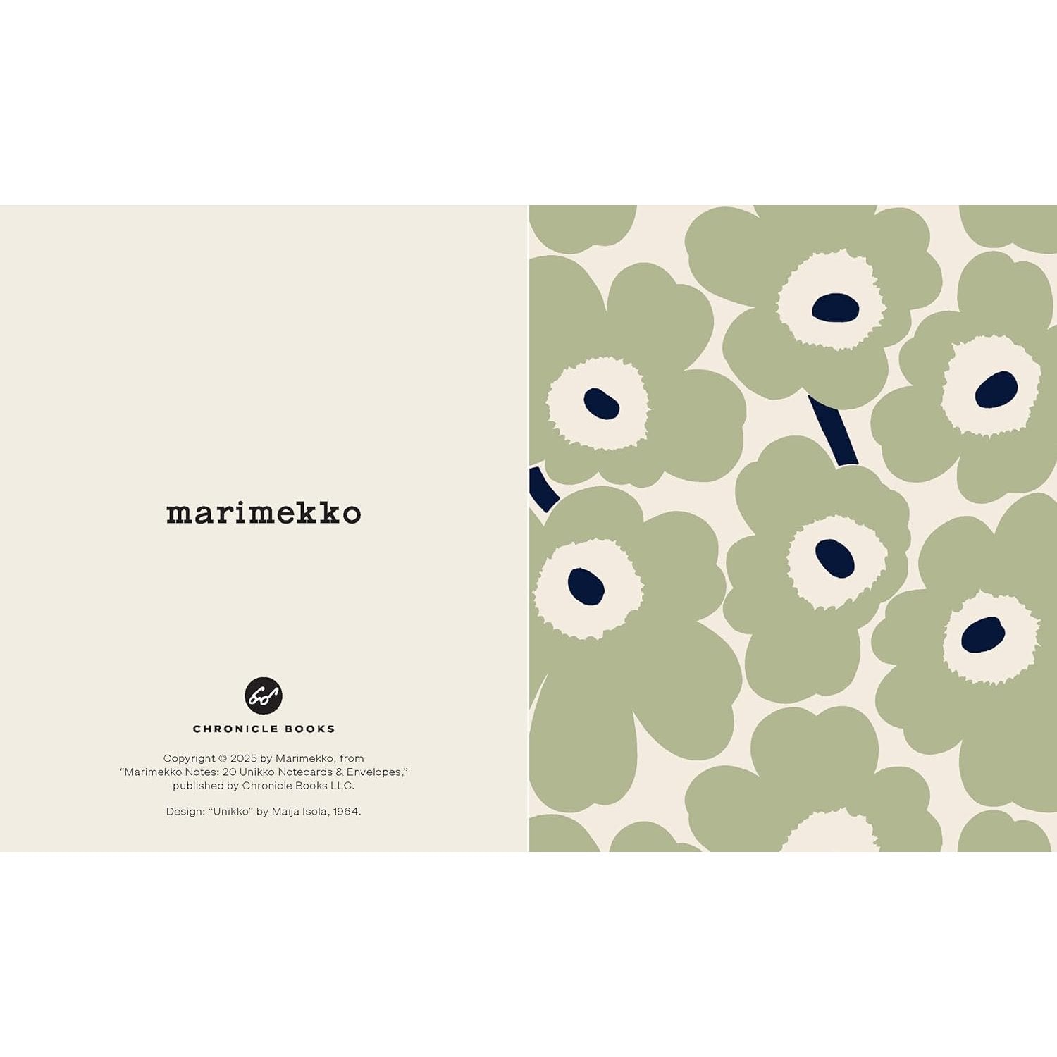 MARIMEKKO UNIKKO PASTELS 20 NOTECARDS ENVELOPES