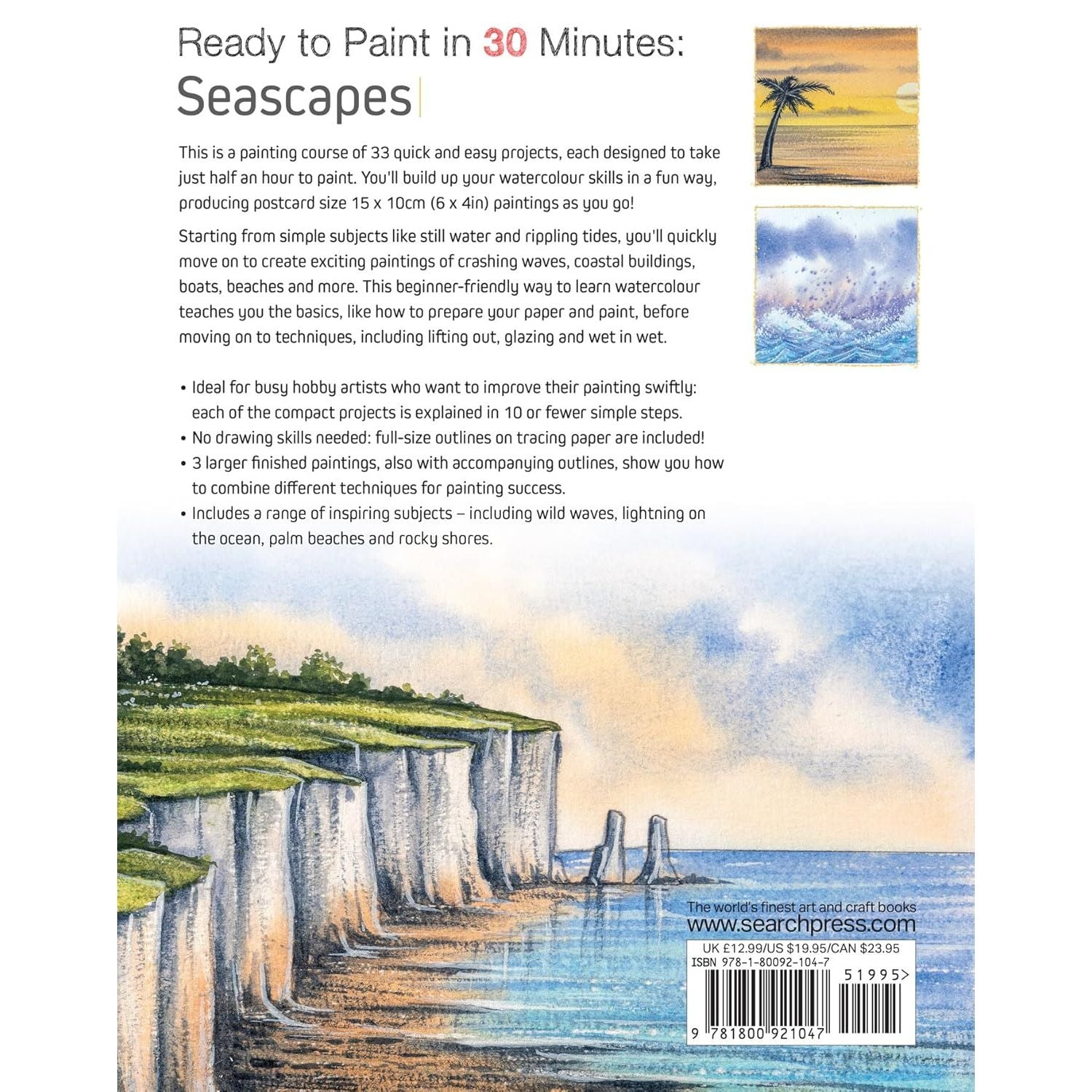 READY TO PAINT IN 3O MINUTES SEASCAPES