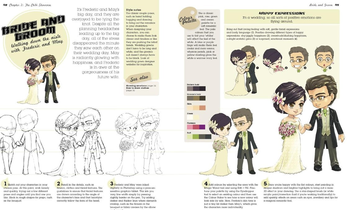 SUPER CUTE MANGA CHIBIS TO DRAW AND PAINT