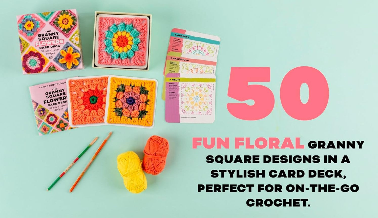 GRANNY SQUARE FLOWERS CARD DECK