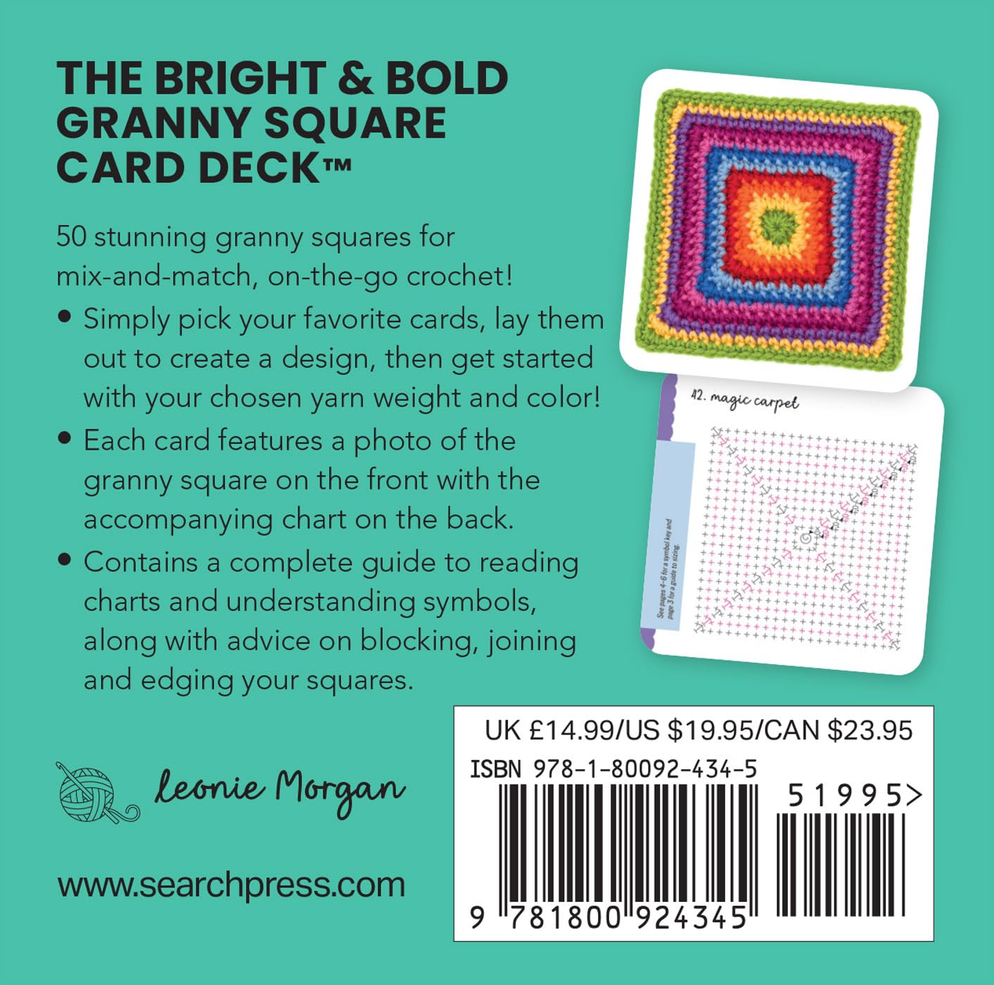 BRIGHT BOLD GRANNY SQUARE CARD DECK