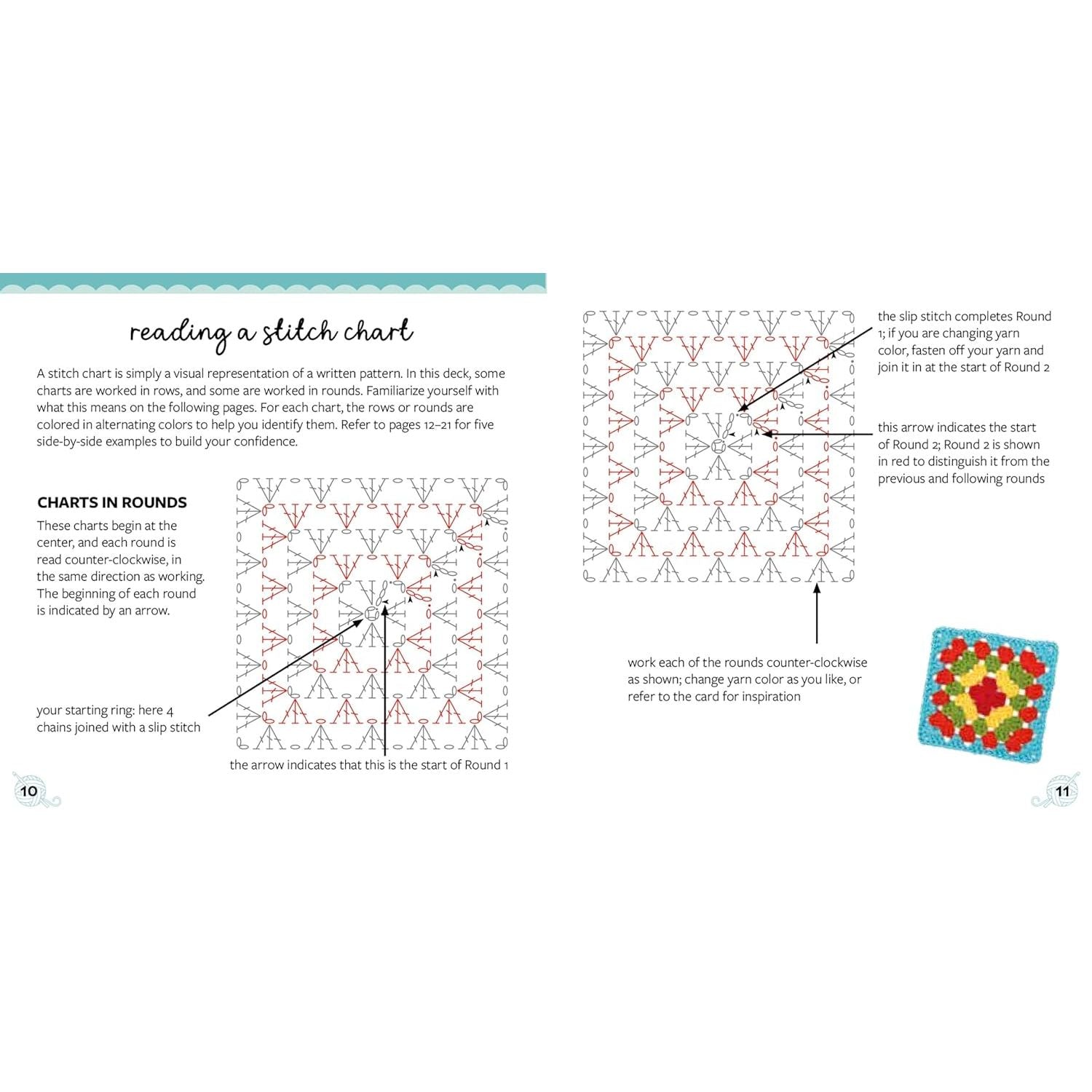 BRIGHT BOLD GRANNY SQUARE CARD DECK